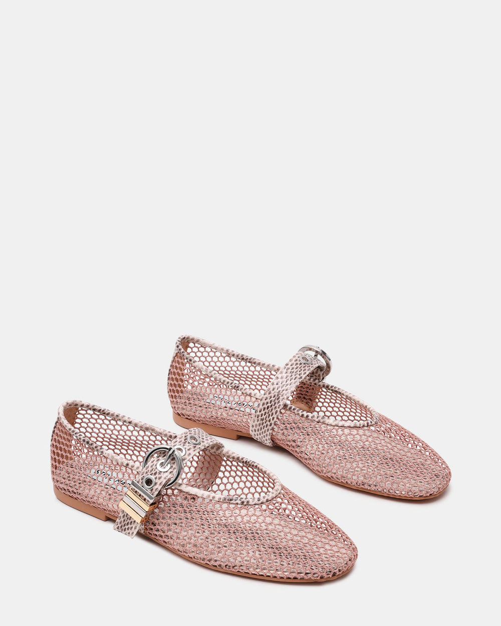 LUCIA Blush Multi Mesh Mary Jane Ballet Women's Flat