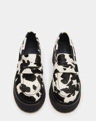 LAYKEN-H Black/White Platform Lug Women's Loafer