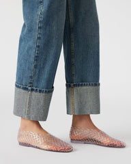 GROVE Clear Square-Toe Jelly Women's Flat