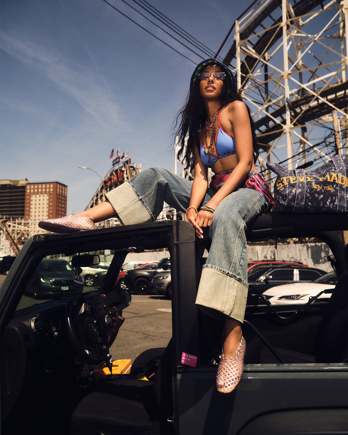 GROVE Clear Square-Toe Jelly Women's Flat