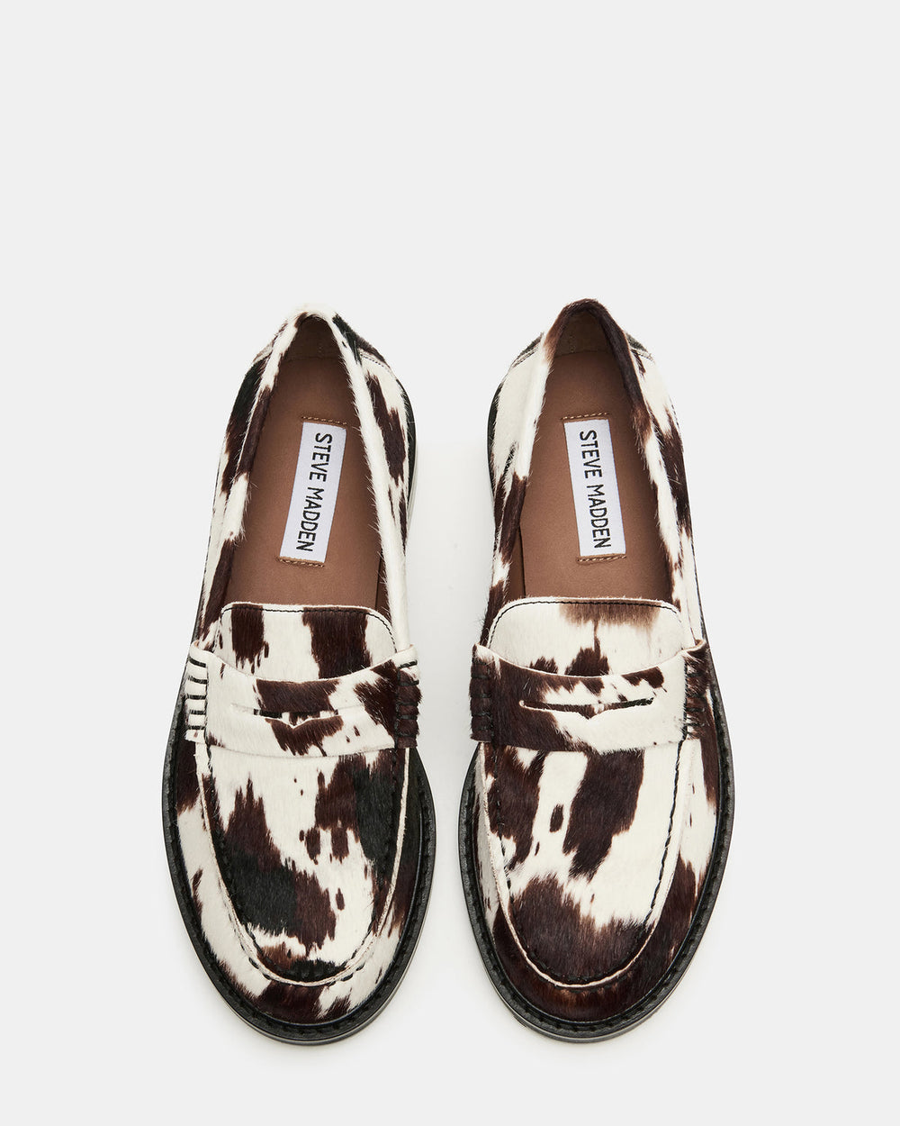 MADISON Brown Cow Print Women's Penny Loafer