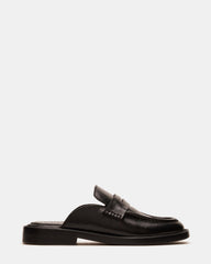 MULBERRY Black Leather Women's Slip-On Mule Flat