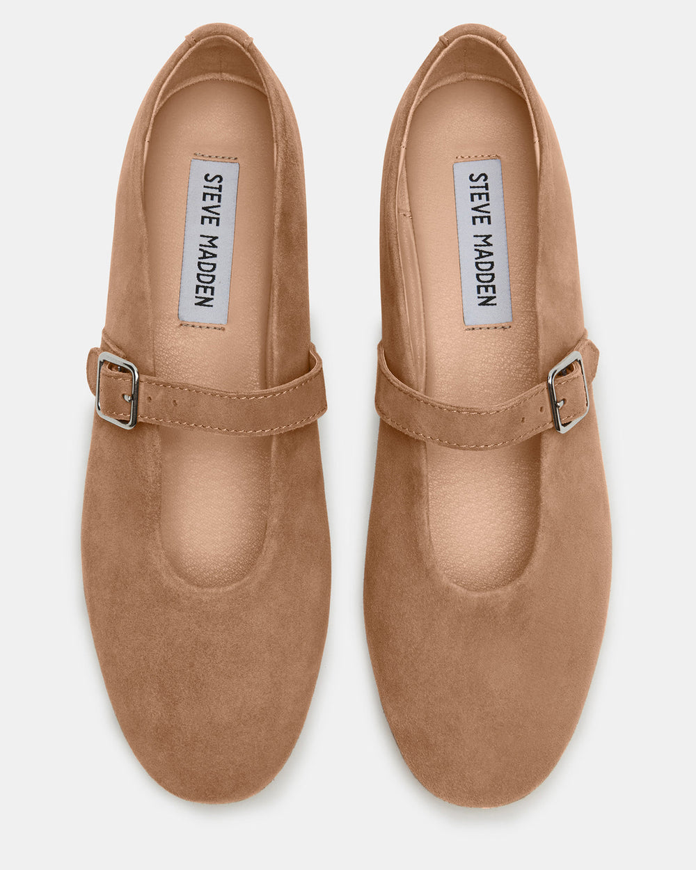 DREAMING Taupe Suede Women's Mary Jane Flats