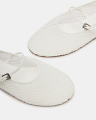 MAGS White Mary Jane Women's Ballet Flats