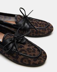 SAG Black/Leopard Women's Boat Shoe