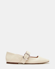 JENNI Bone Leather Women's Square-Toe Mary Jane Ballet Flat