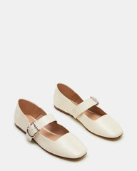JENNI Bone Leather Women's Square-Toe Mary Jane Ballet Flat