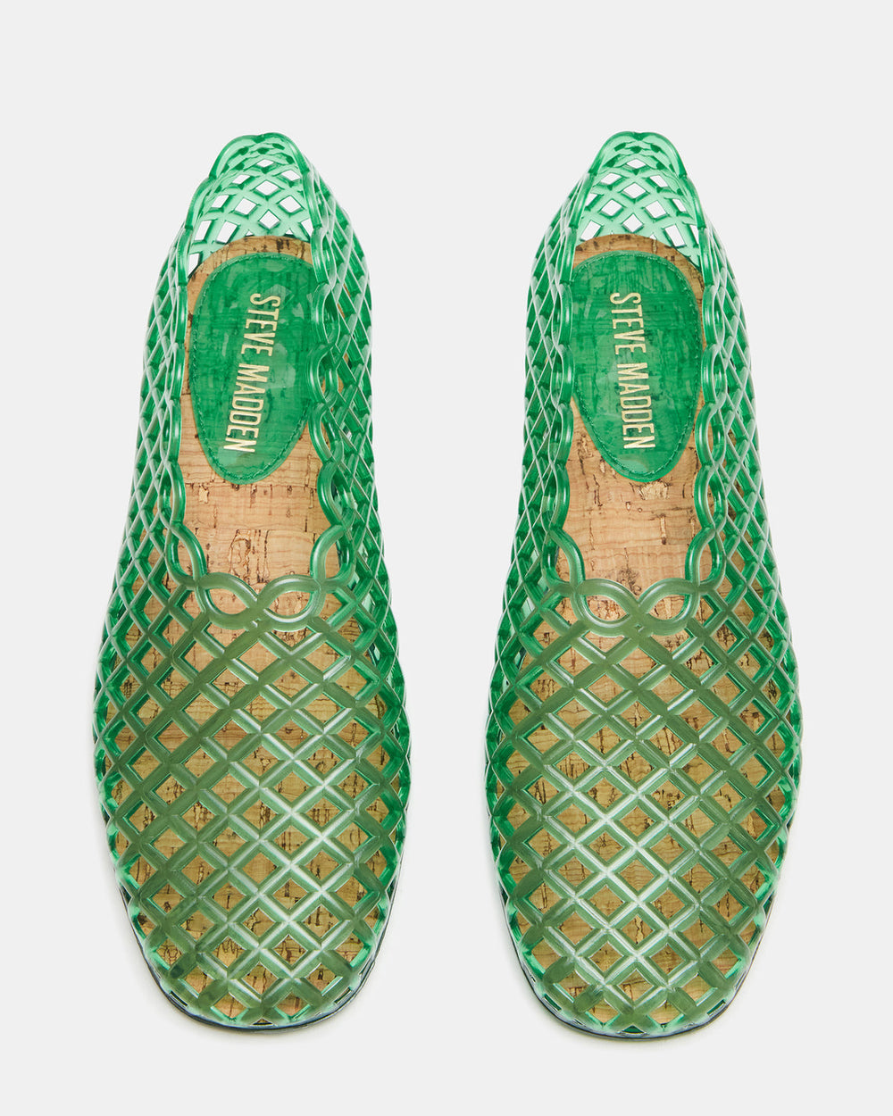 GROVE Green Square-Toe Jelly Women's Flat