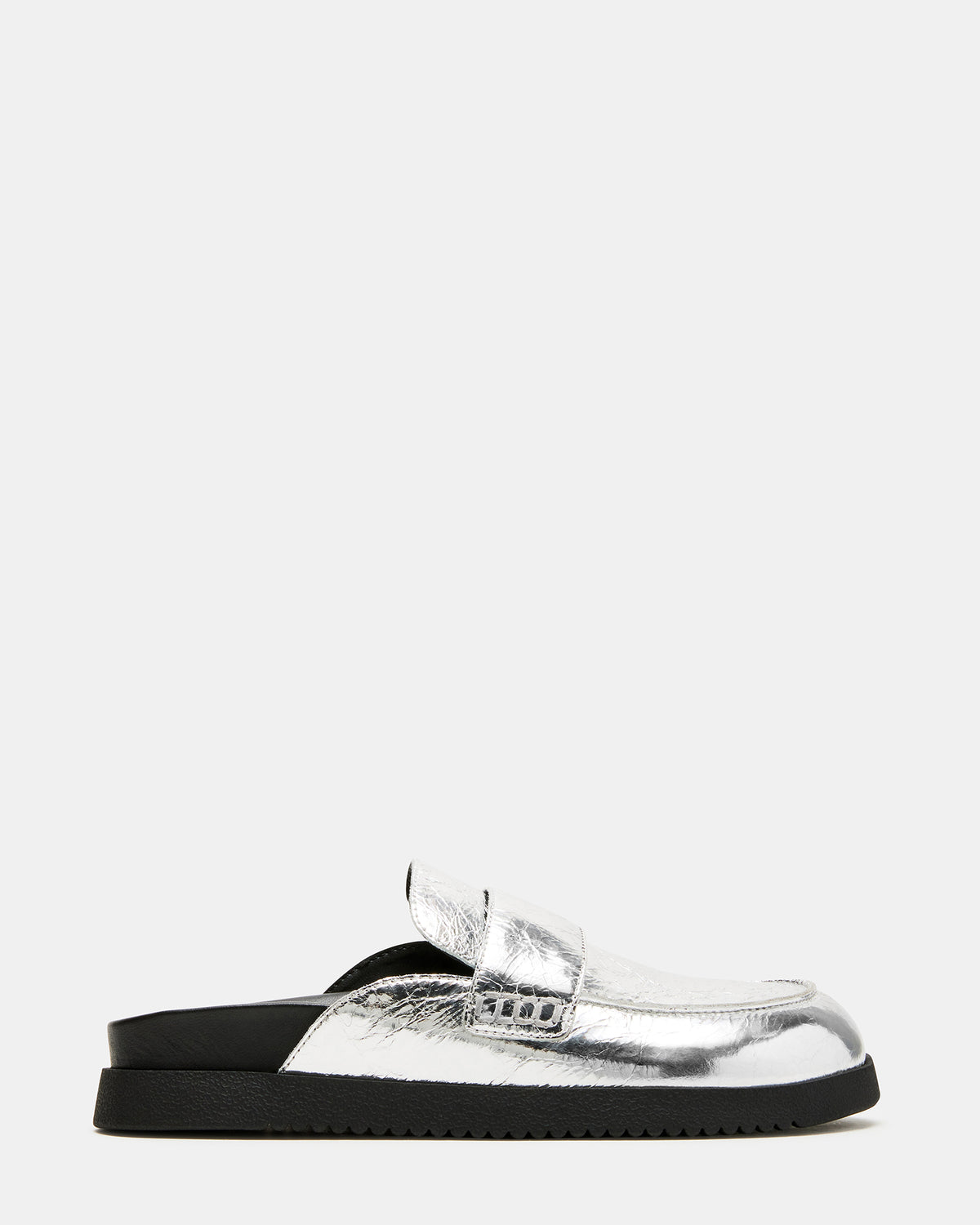 SKIPPER Silver Metallic Women's Slip-On Mule