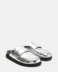 SKIPPER Silver Metallic Women's Slip-On Mule