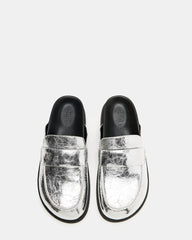 SKIPPER Silver Metallic Women's Slip-On Mule