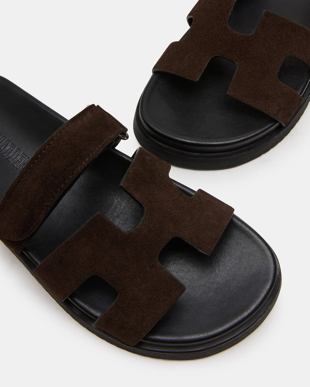 MAYVEN Chocolate Brown Suede Flatform Slide Women's Sandal
