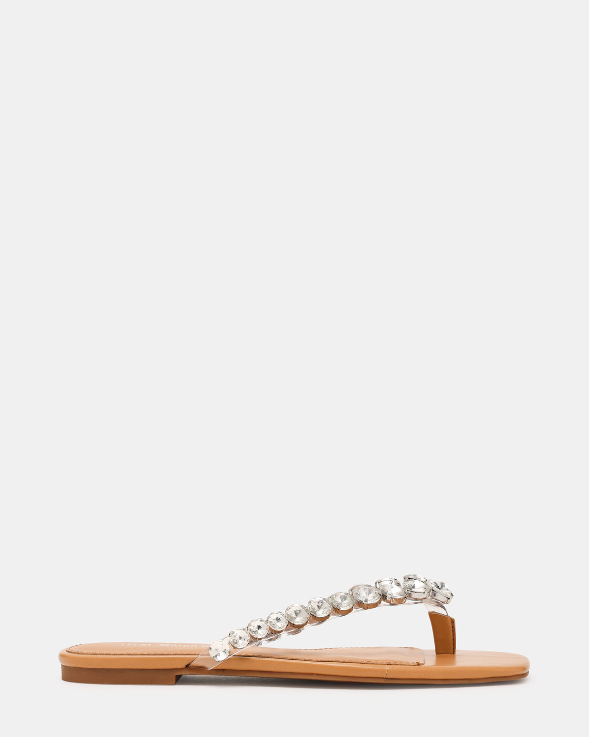 MARBLE Rhinestones Silver Multi Thong Square-Toe Women's Sandal