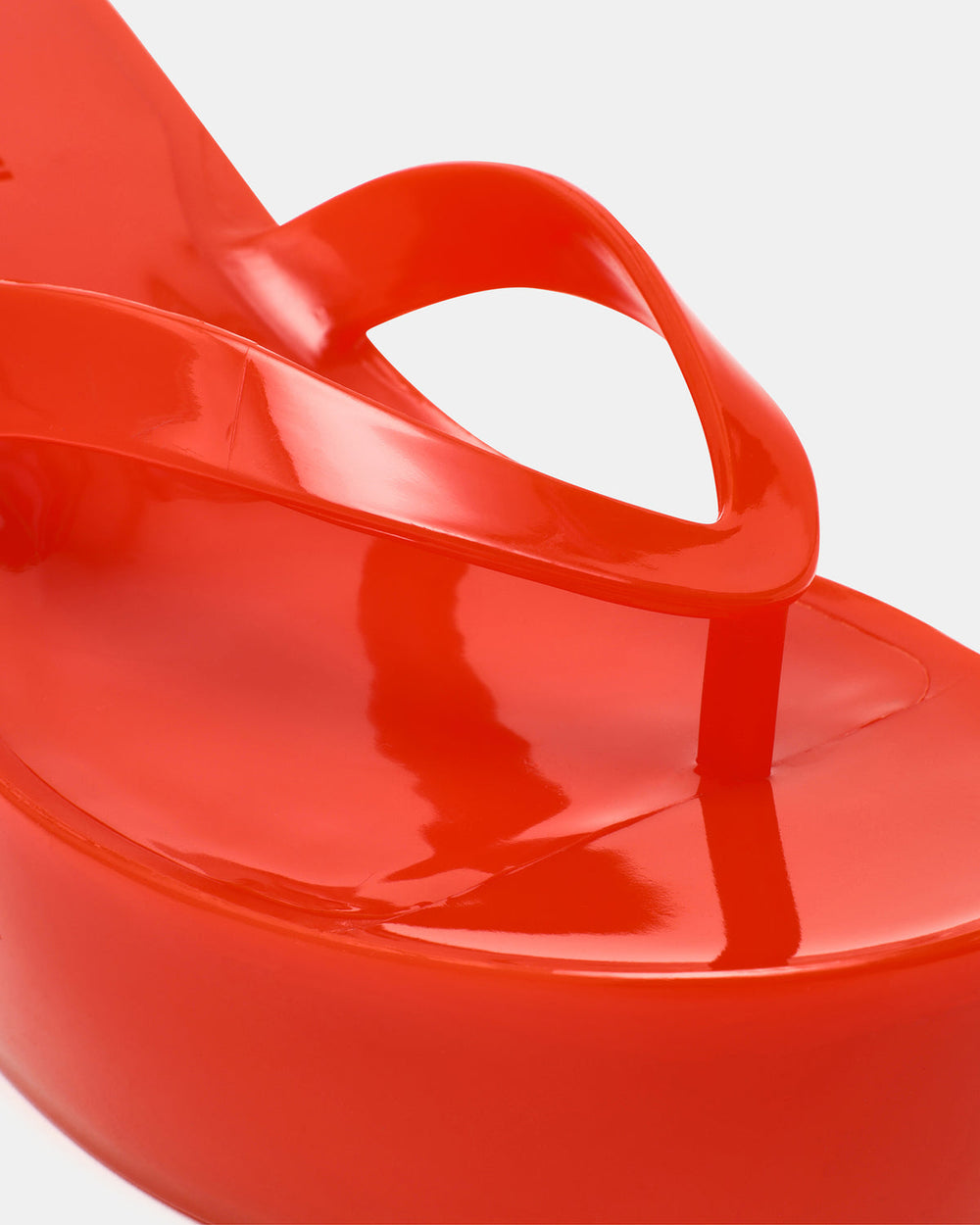 JELLA Red Thong Wedge Women's Platform Sandal
