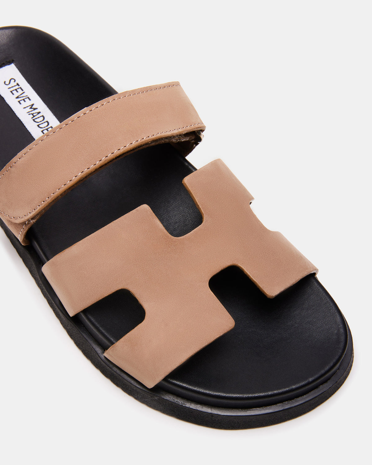 MAYVEN Tan Nubuck Flatform Slide Women's Sandal