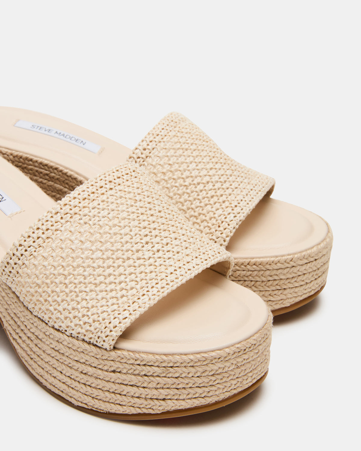 TRIPPY Natural Raffia Platform Mule Women's Sandal