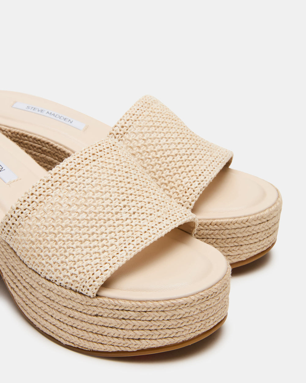 TRIPPY Natural Raffia Platform Mule Women's Sandal