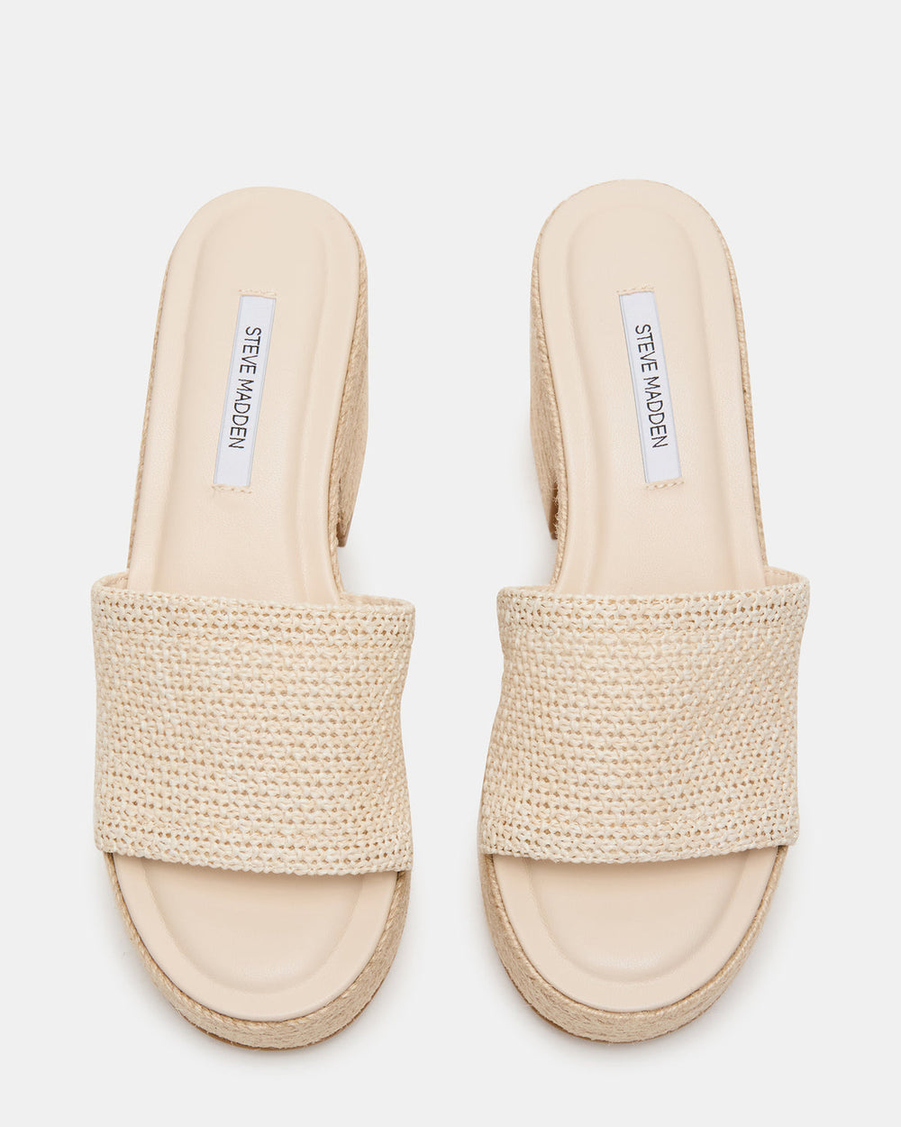 TRIPPY Natural Raffia Platform Mule Women's Sandal