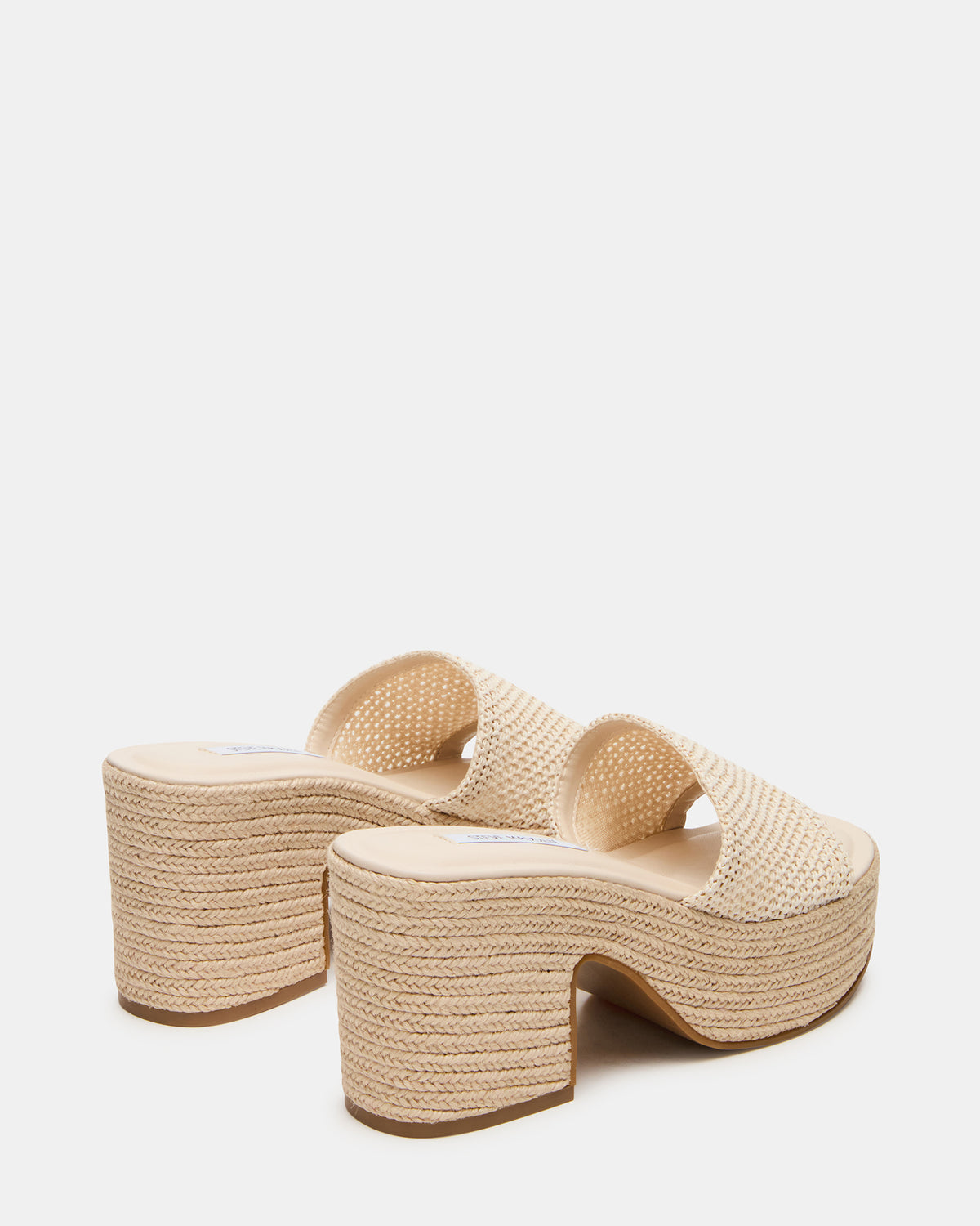 TRIPPY Natural Raffia Platform Mule Women's Sandal