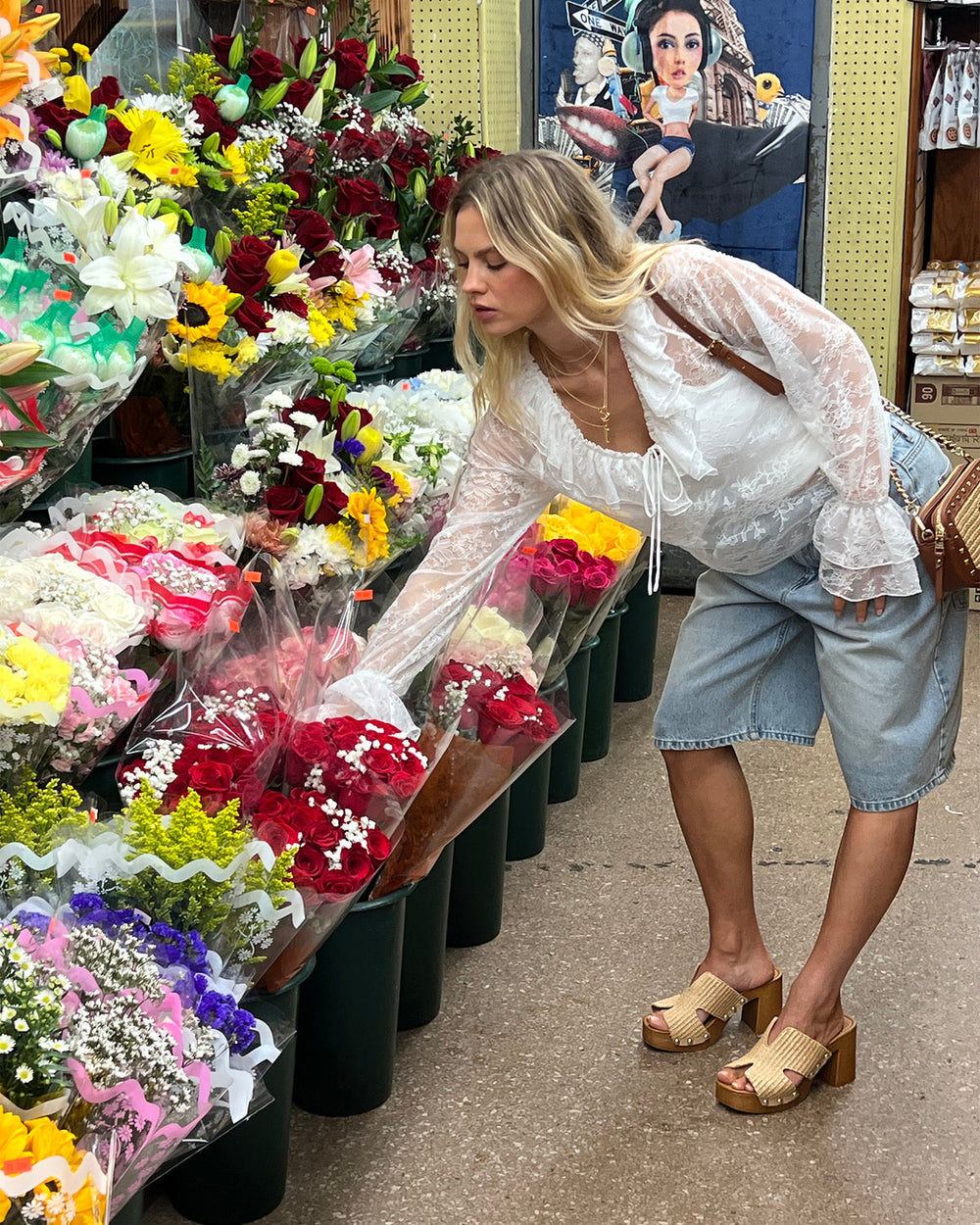SUNKISSED Raffia Platform Block Heel Studded Women's Sandal