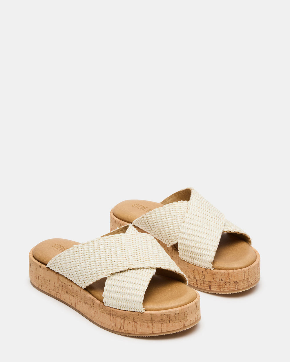 TULUM Bone Raffia Platform Flatform Women's Sandal