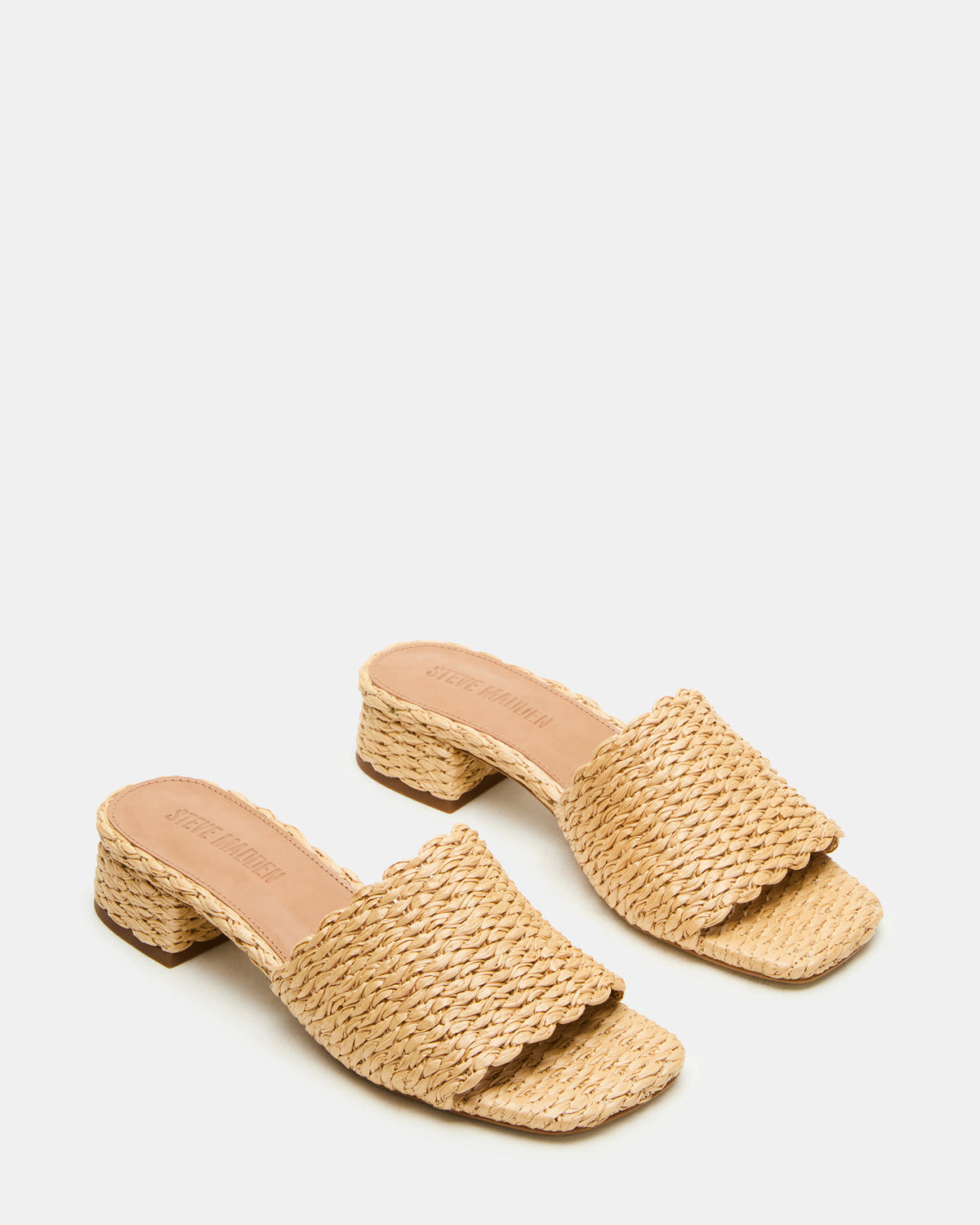 MONTGOMERY Raffia Square-Toe Slide Mule Women's Sandal