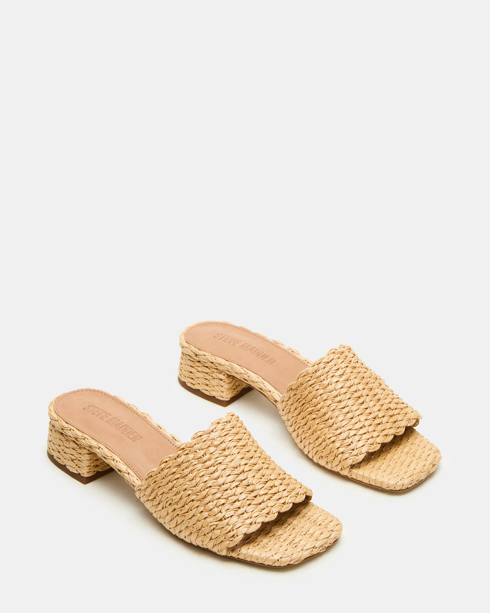 MONTGOMERY Raffia Square-Toe Slide Mule Women's Sandal