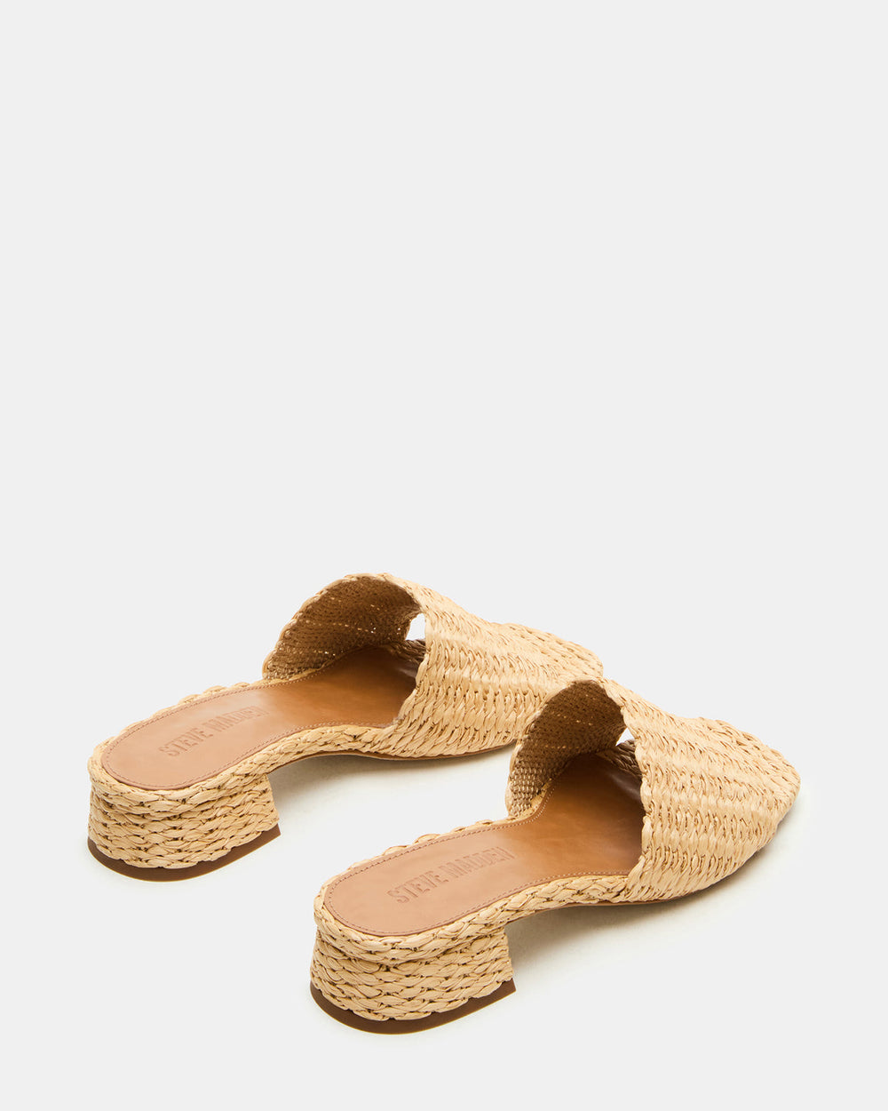 MONTGOMERY Raffia Square-Toe Slide Mule Women's Sandal