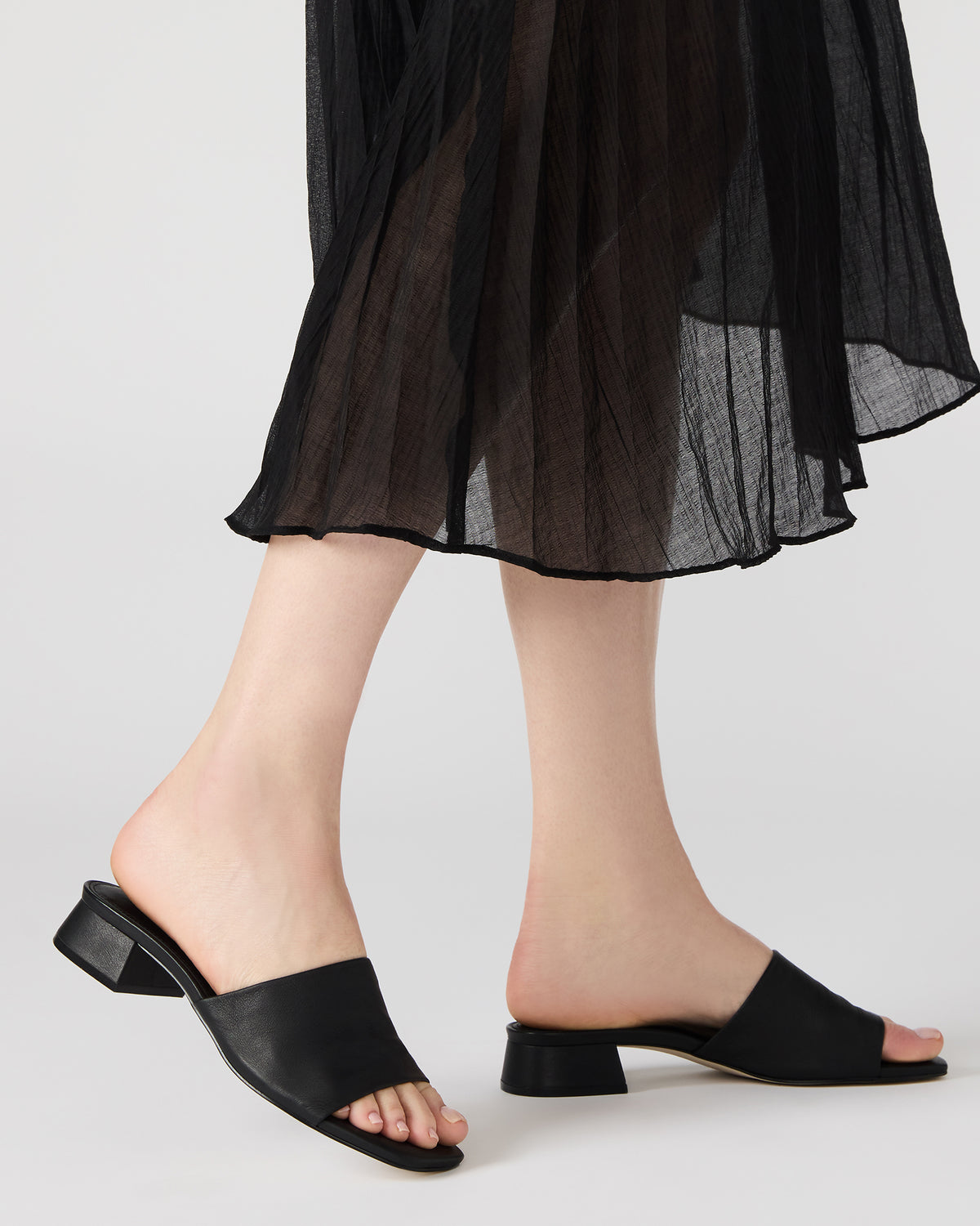 MONTGOMERY Raffia Square-Toe Slide Mule Women's Sandal