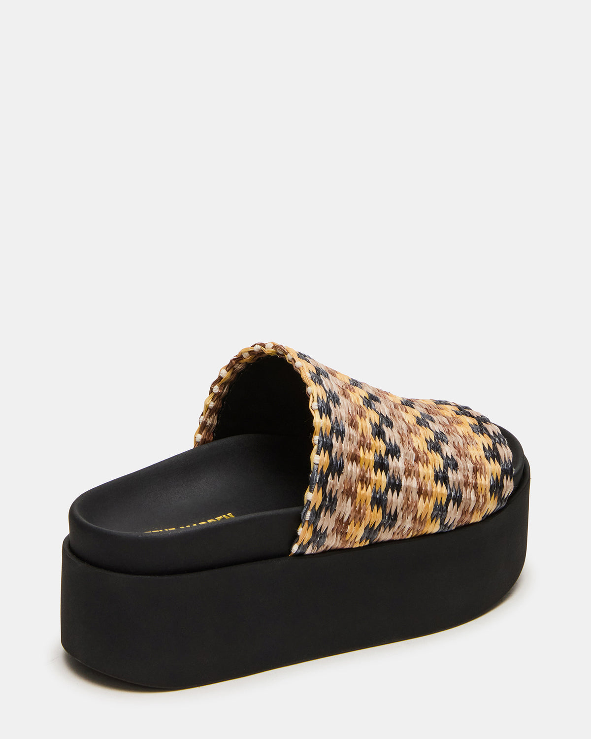 ARWEN Multi Raffia Platform Footbed Slide Chunky Women's Sandal