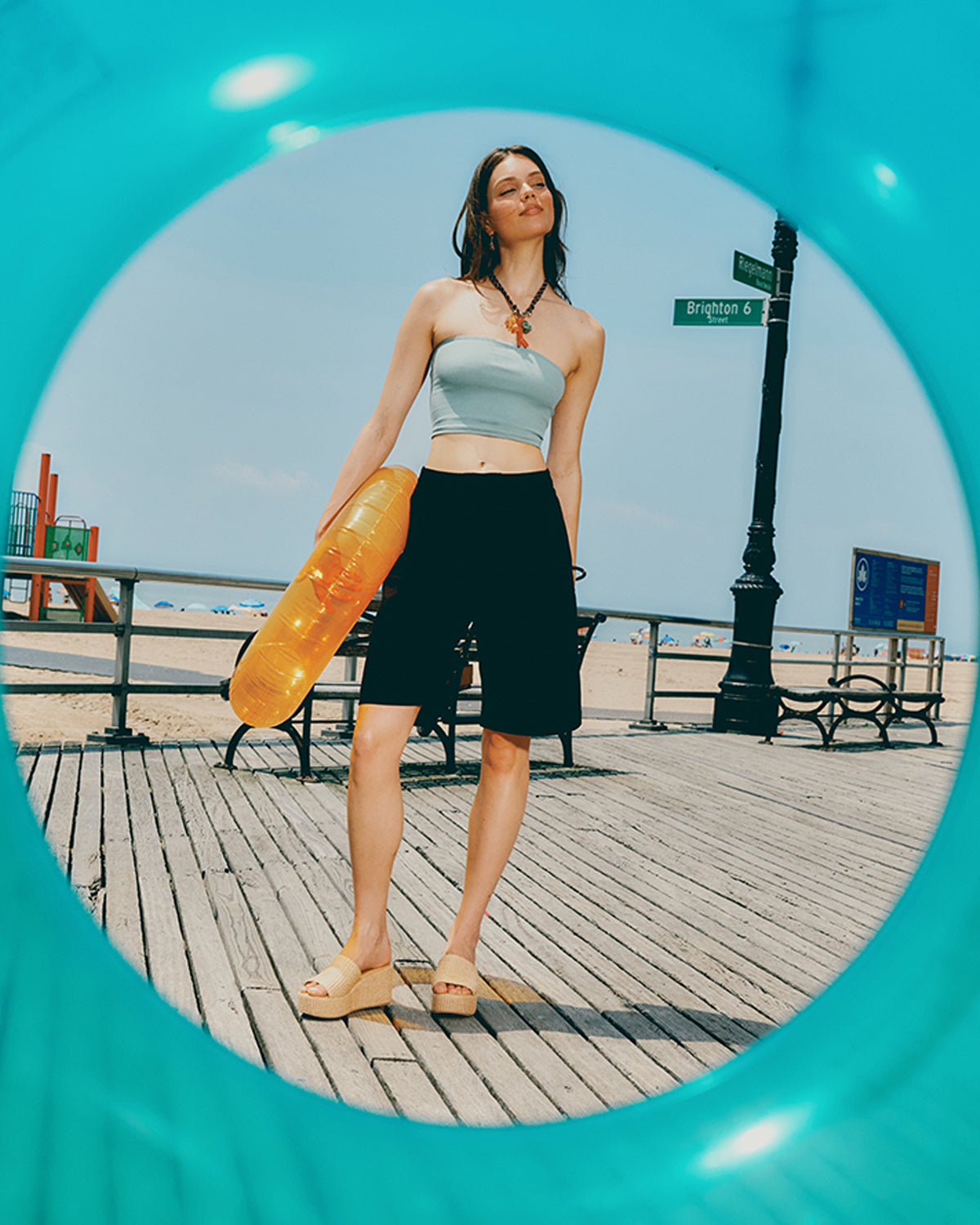 JETTY Raffia Platform Wedge Women's Sandal