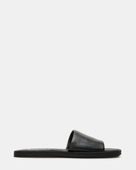 KAYA Black Leather Slide Sandal | Women's Sandals