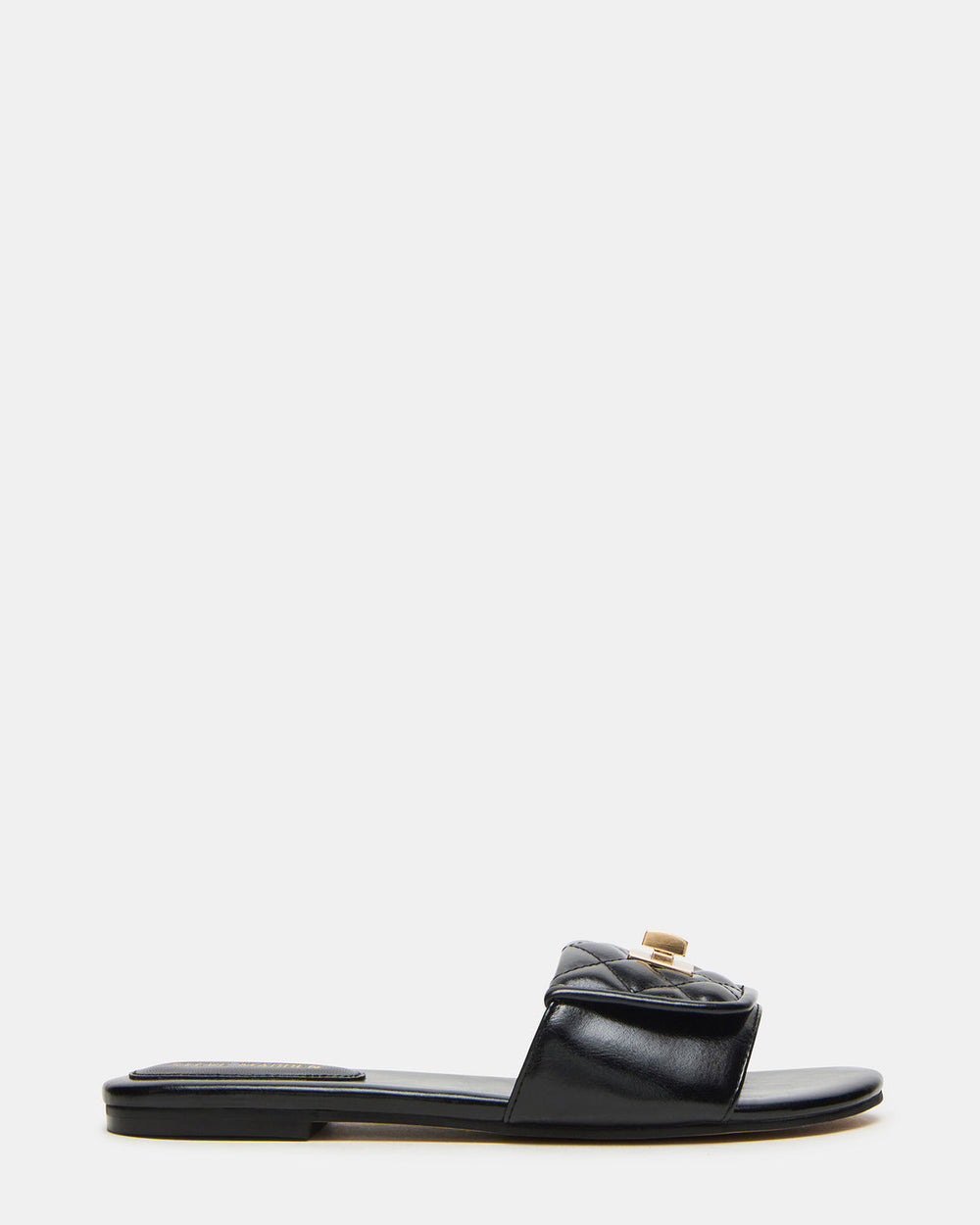 MORELAND Black Quilted Slide Women's Sandal