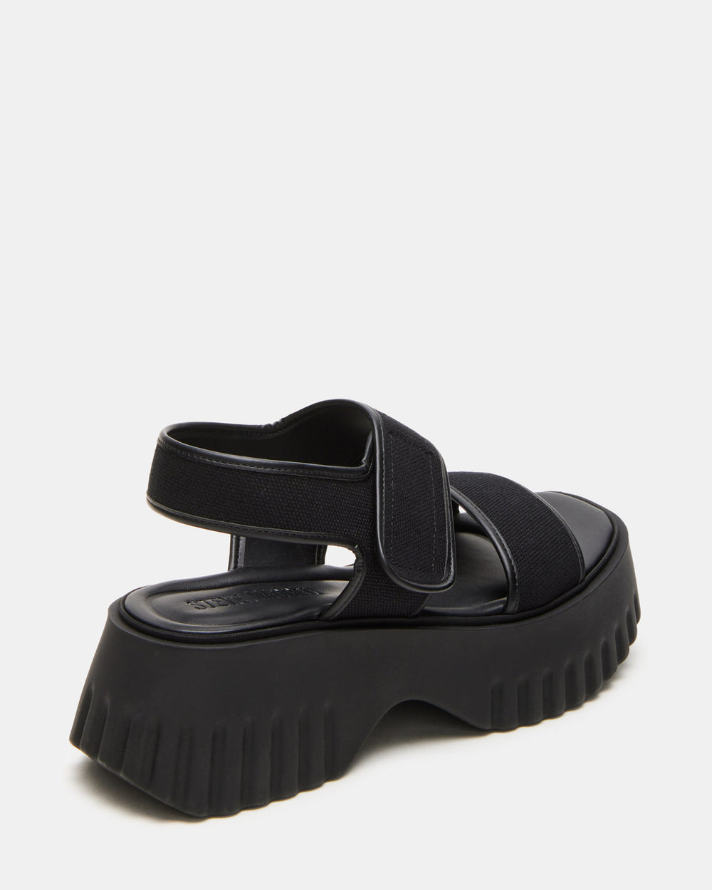 GROVER Black/Black Women's Square-Toe Platform Sandal
