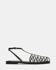 MARIN Black Flat Strappy Fisherman Women's Sandal