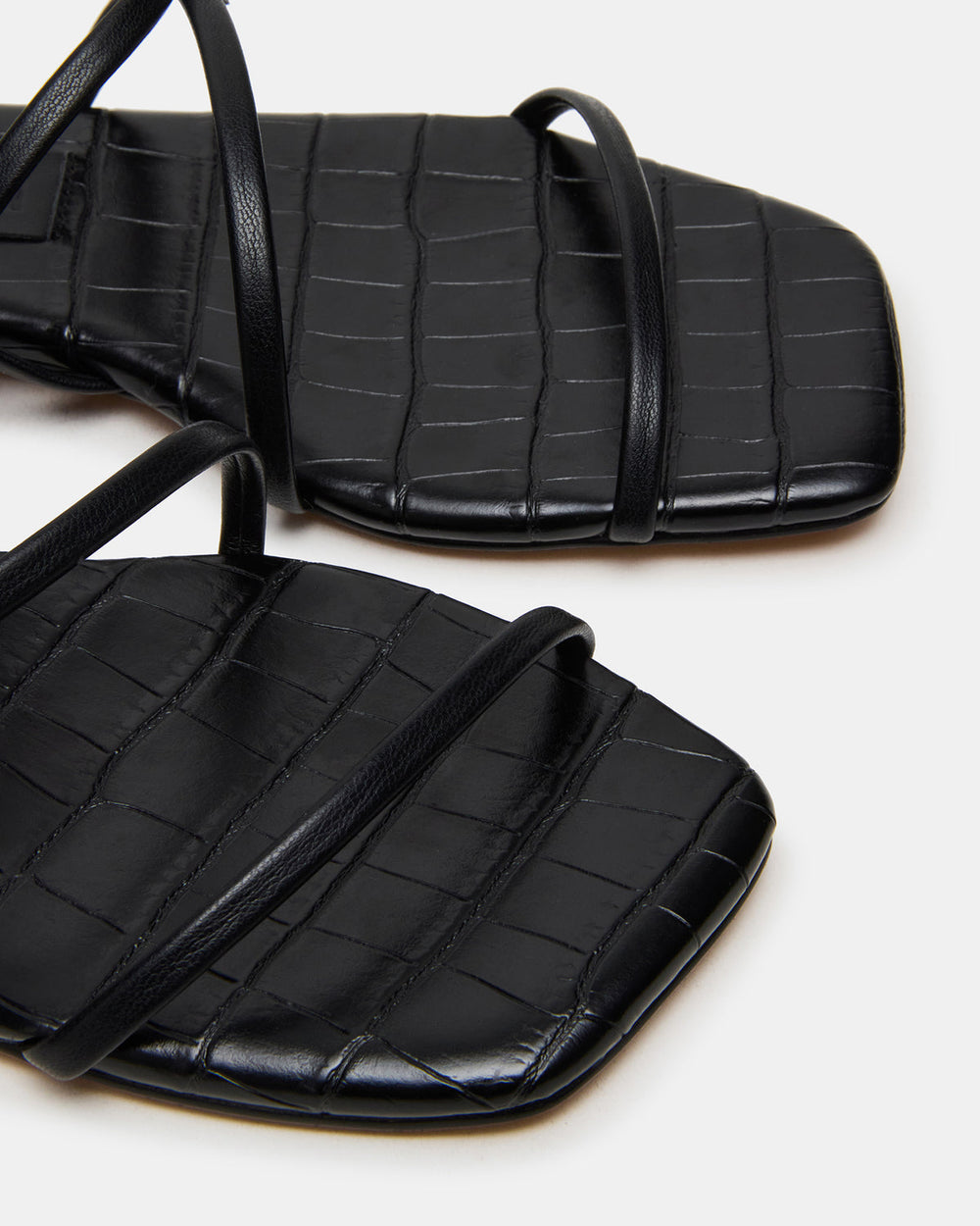 TANGO Black Square-Toe Strappy Women's Sandal