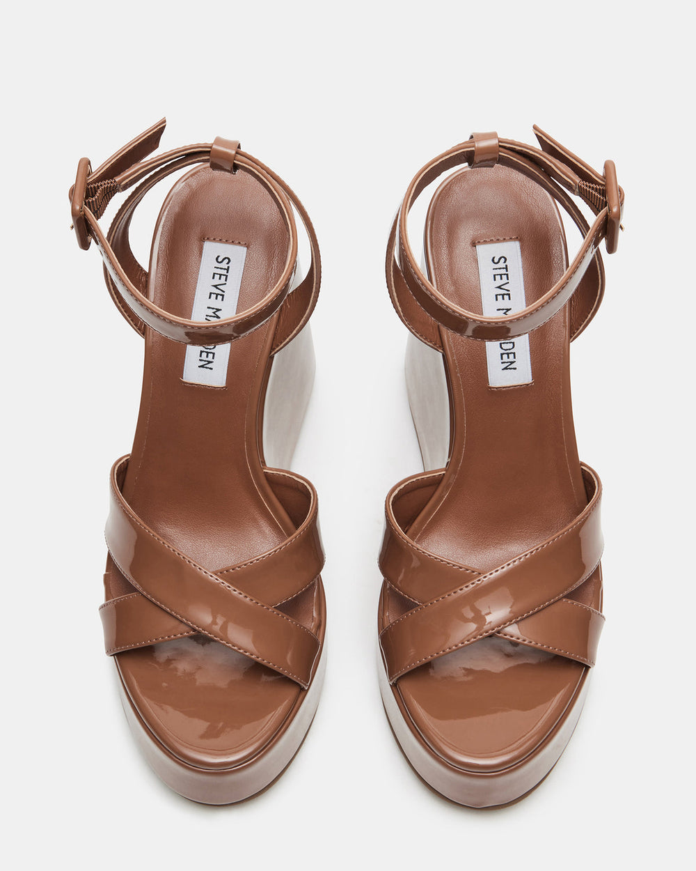 PINNACLE Camel Patent Women's Platform Wedge Sandal