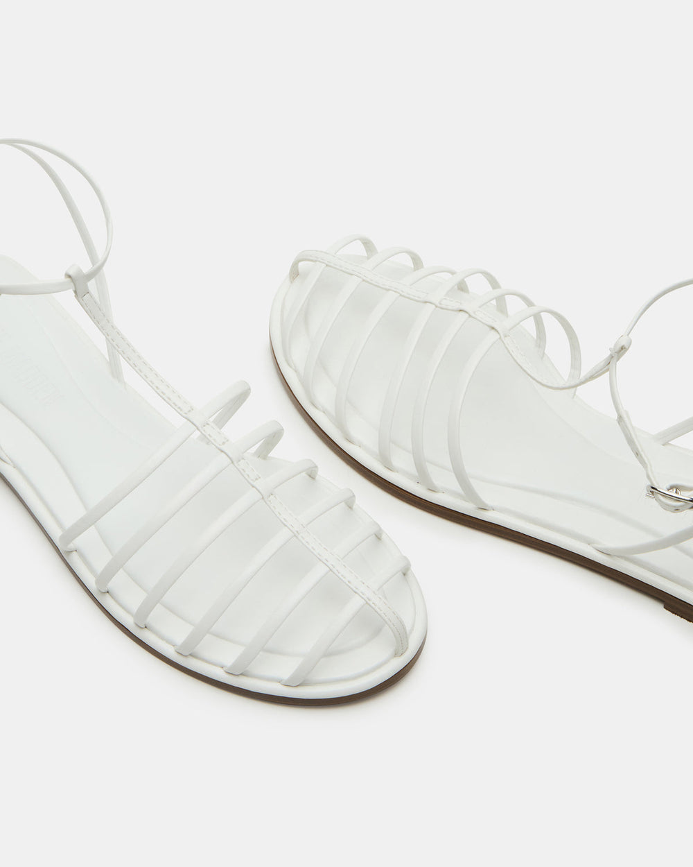MARIN White Flat Strappy Fisherman Sandal