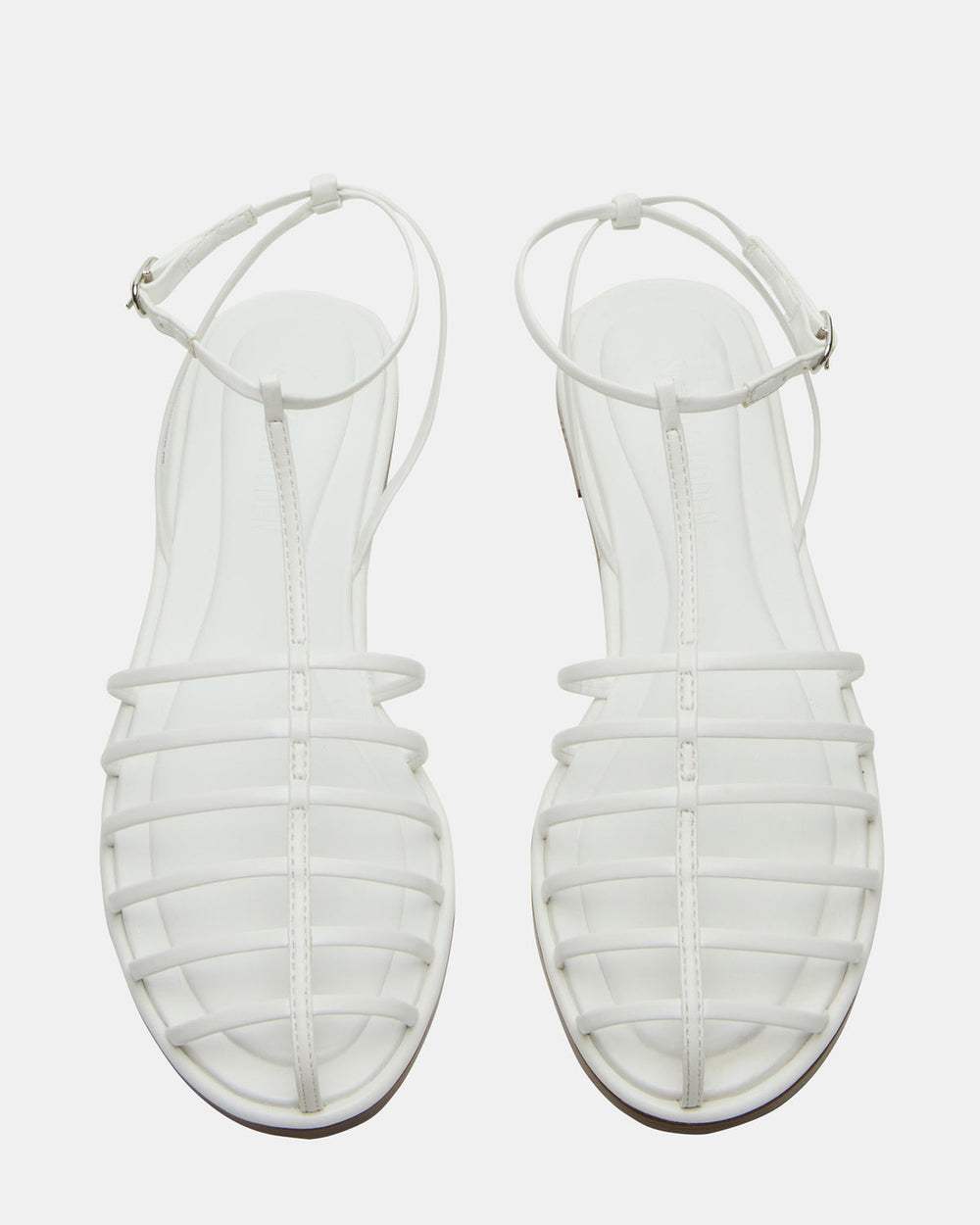 MARIN White Flat Strappy Fisherman Sandal
