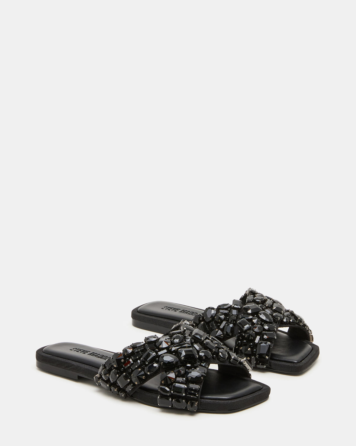 LEVITY Black Square-Toe Slide Women's Sandal