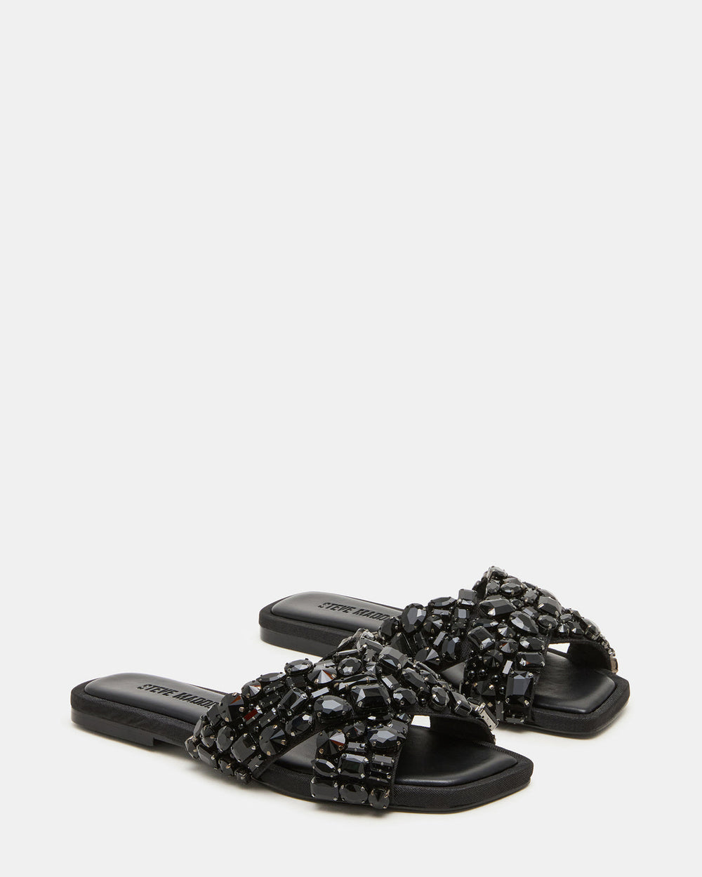 LEVITY Black Square-Toe Slide Women's Sandal