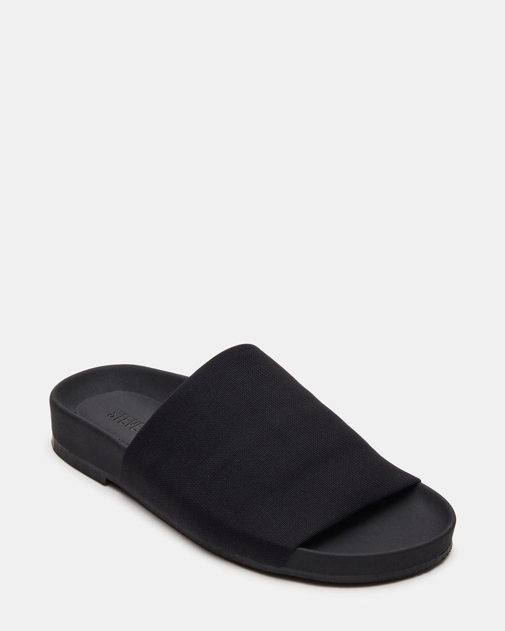 SANSA Black Flatform Footbed Slide Women's Sandal