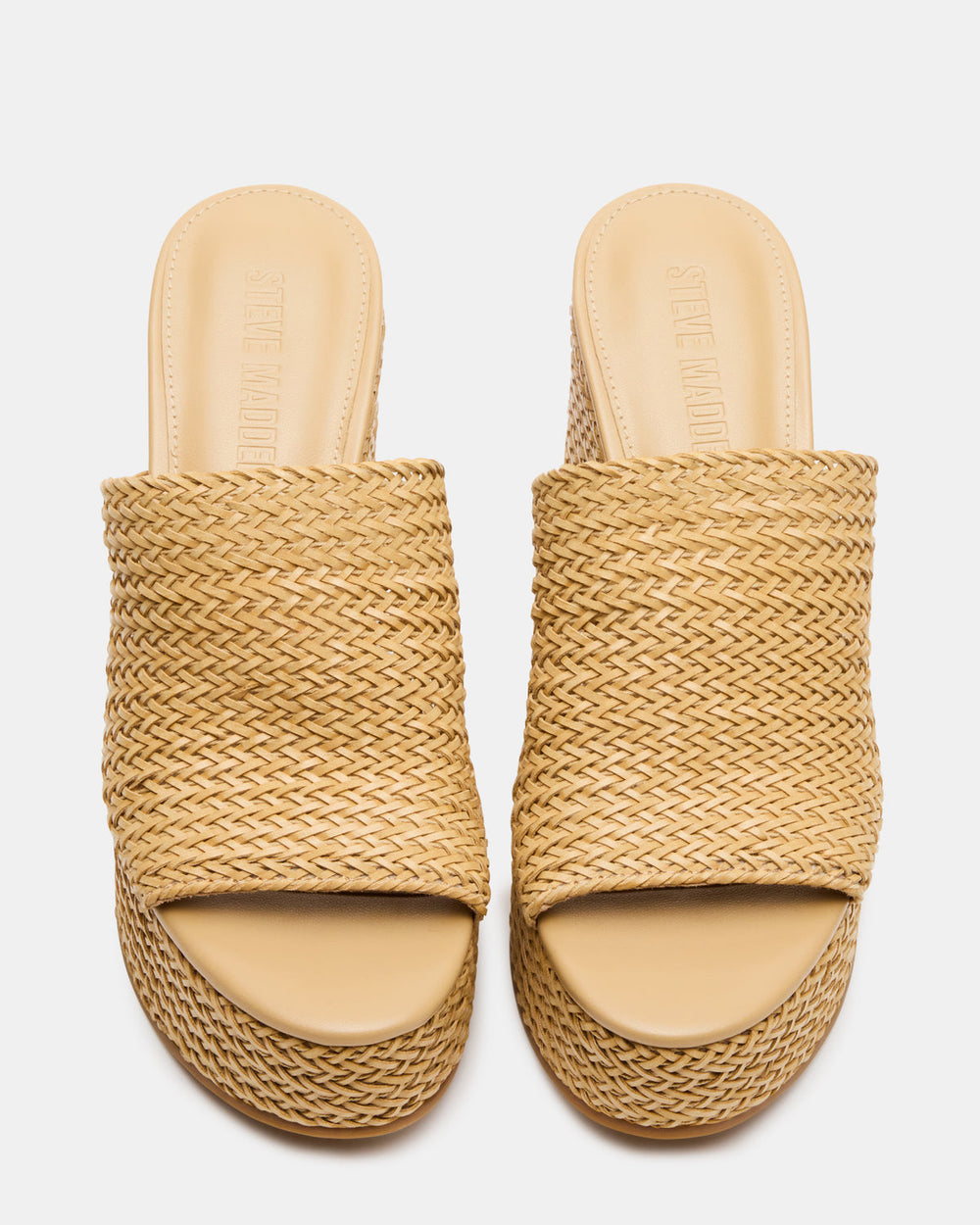 CASSI Natural Platform Raffia Wedge Women's Sandal