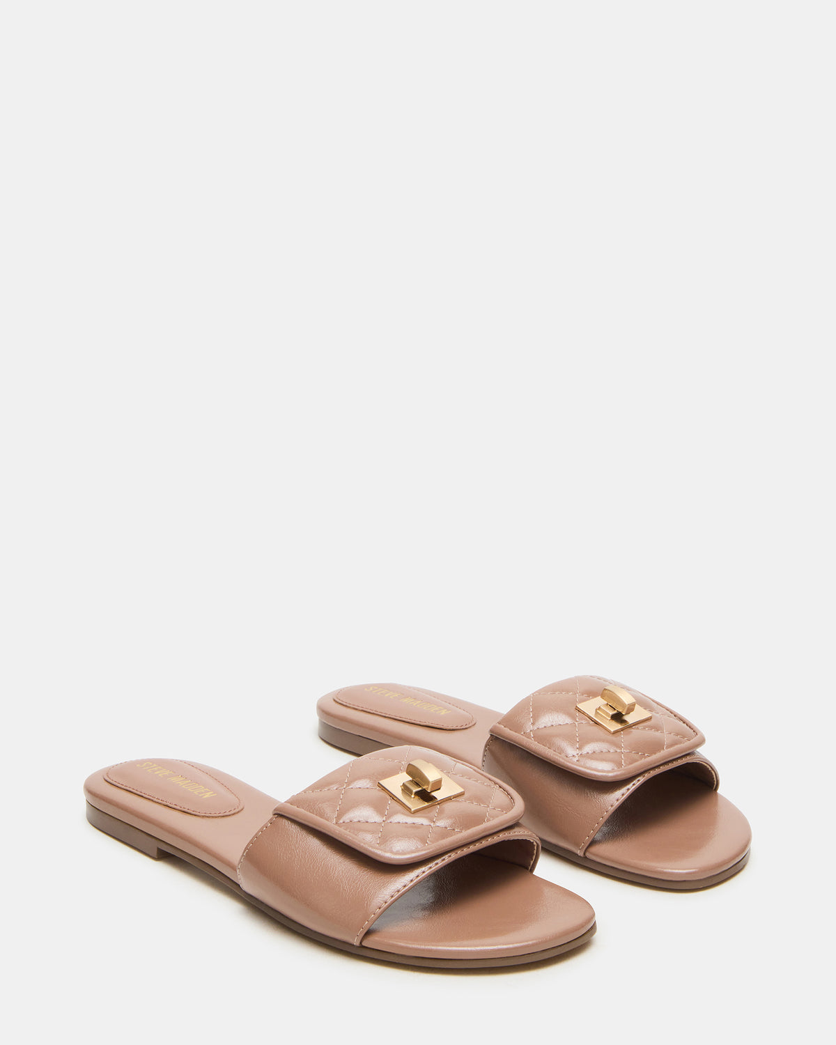 MORELAND Mocha Quilted Slide Women's Sandal