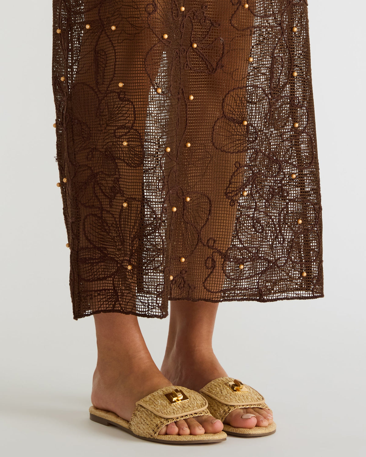 MORELAND Mocha Quilted Slide Women's Sandal