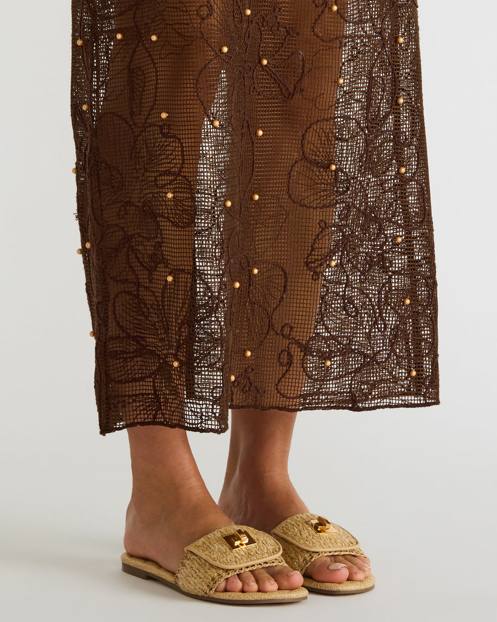 MORELAND Mocha Quilted Slide Women's Sandal