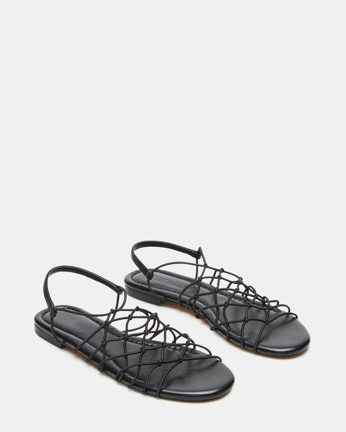 LIBRA Black Women's Strappy Flat Sandal