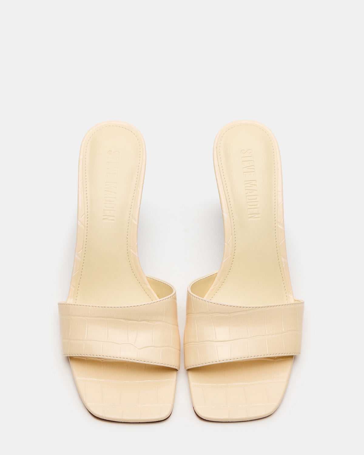 CURCIO Beige Crocodile Square-Toe Women's Wedge Sandal