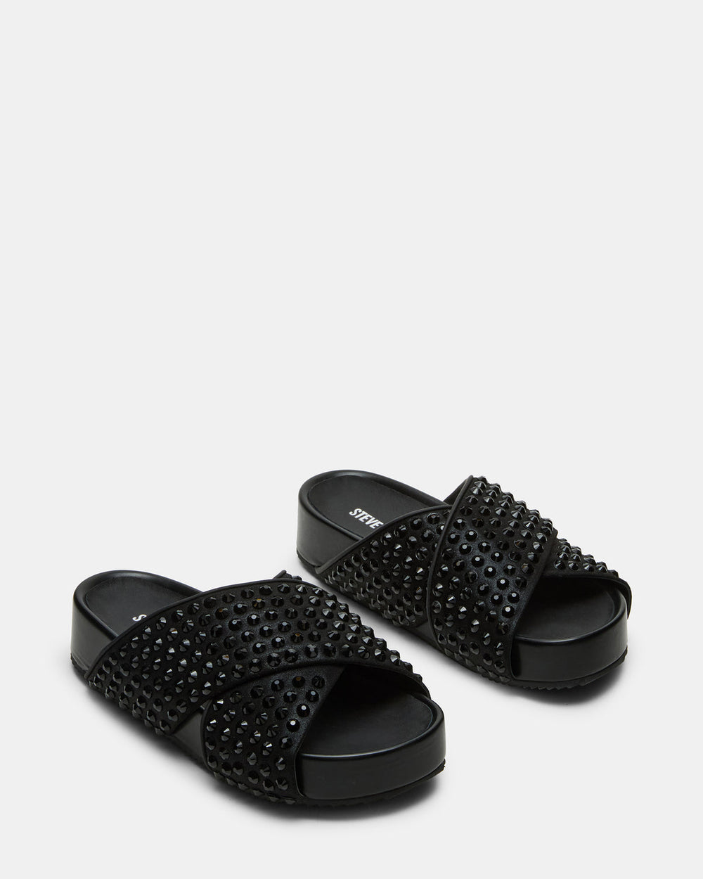 AVENDRA Black Multi Flatform Slide Women's Sandal