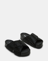 AVENDRA Black Multi Flatform Slide Women's Sandal